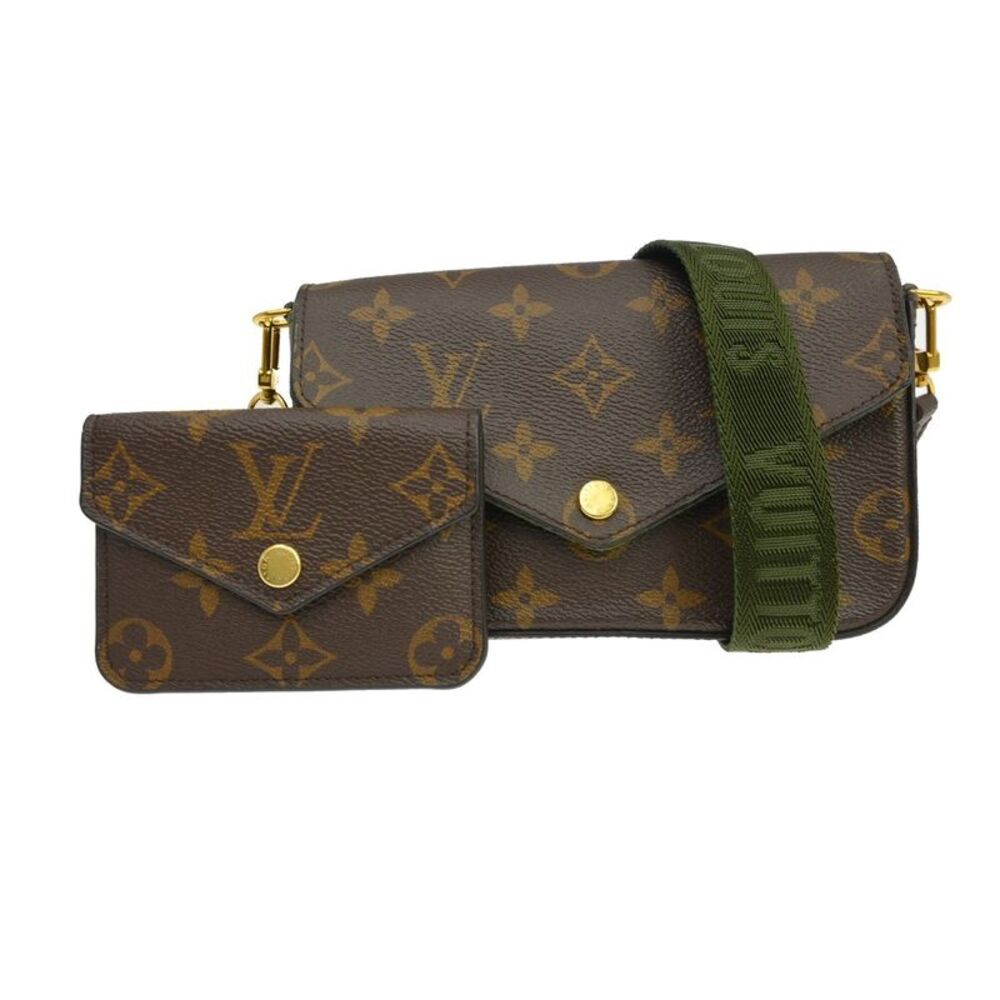Louis Vuitton Felicie Strap & Go Monogram Canvas Brown Canvas Shoulder Bag Bag
